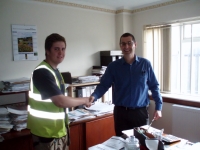 "Welcome Aboard!" Steve Sowerby and new Joinery Apprentice, Jake Bailey